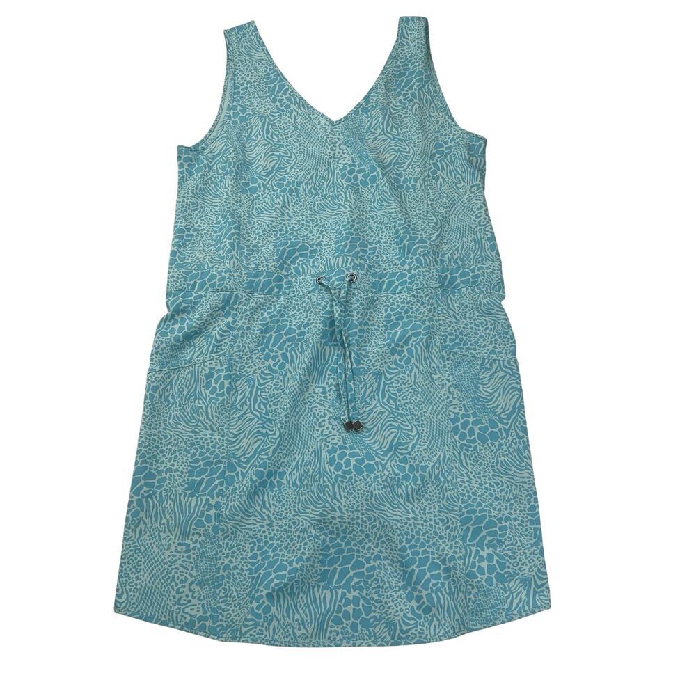 Kyodan Outdoor Skort Dress Romper Sleeveless Turquoise Animal Print Size S